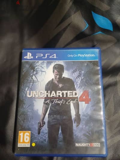 لعبه uncharted 4 cd ps4 مستورده من الكويت