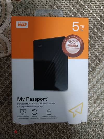 New external HD 5 TB WD my passport