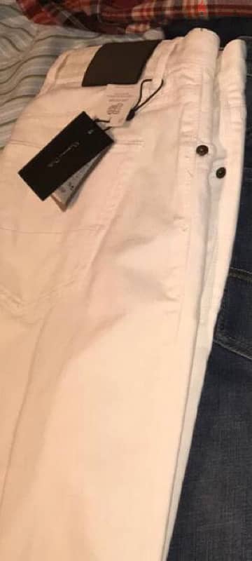 WHITE MASSIMO DUTTI JEANS WITH TICKET SLIM FIT 32x32