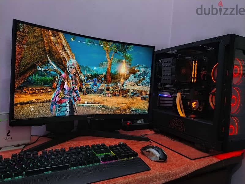 RTX 3060Ti 8 GB GDDR6 + Ryzen5 RX 5600x Turbo PBO 4.85GHZ بدون تجزاءه 10