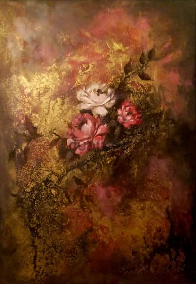 abstract floral painting