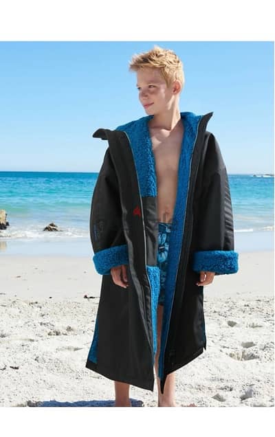 Black Swimming Waterproof Changing Robe (5-18yrs)