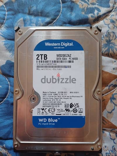 هارد ٢ تيرا ويسترن أزرق 2TB HDD Western Digital Blue