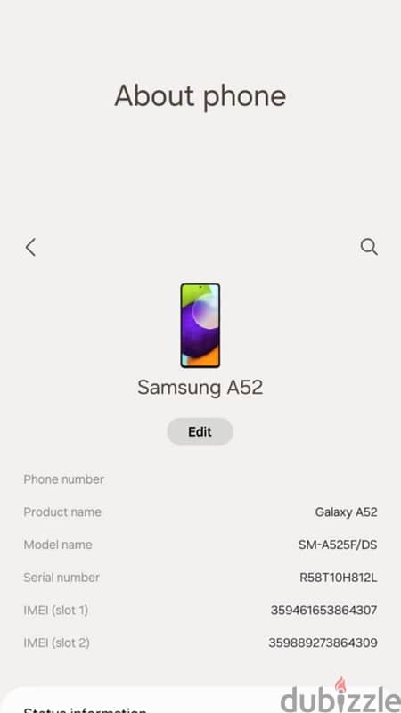 Samsung Galaxy A52 0