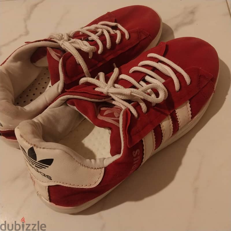 Woman red adidas shoes 2