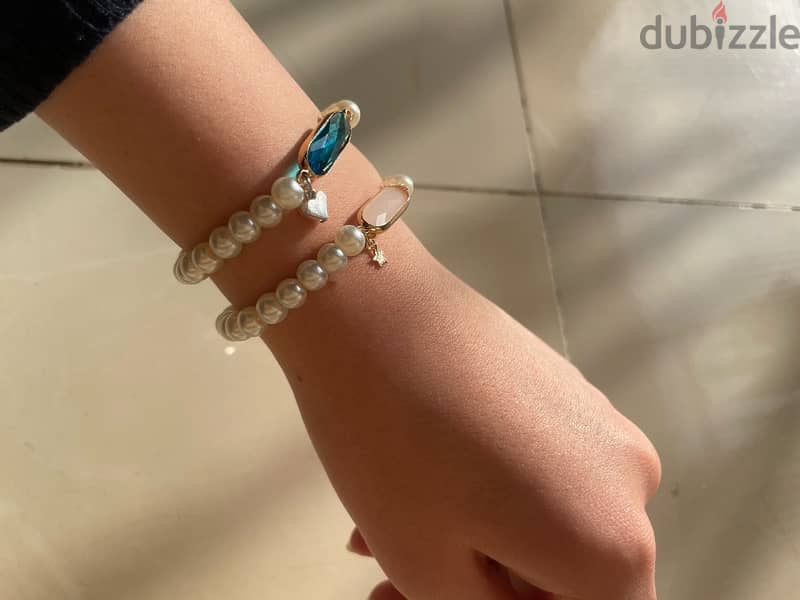 vintage pearl bracelet اساور لولي 6