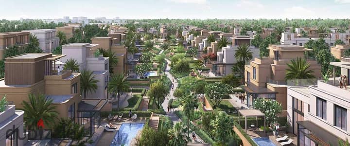 شقة 3 غرف وحمامين وتراس برايم لوكيشن في التجمع السادس في Crescent Walk New Cairo بأقل مقدم