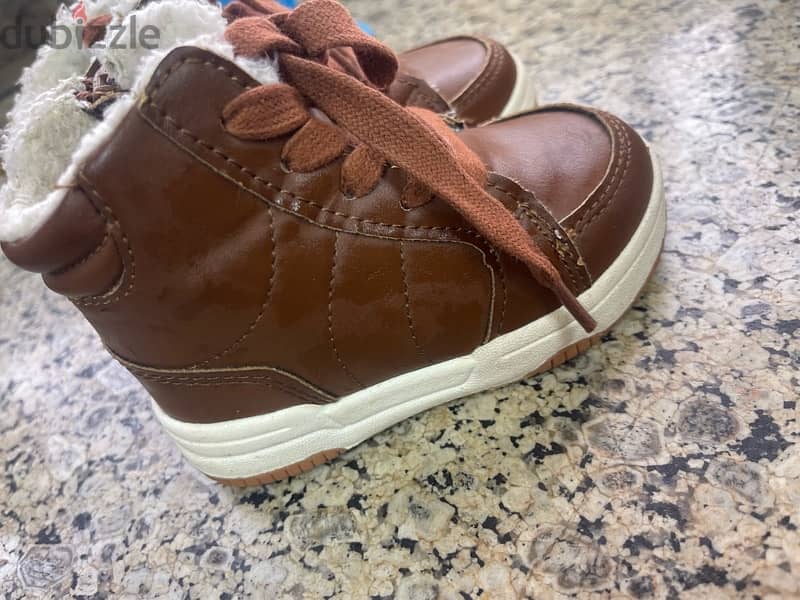 H&M baby boy brown lined boots 1