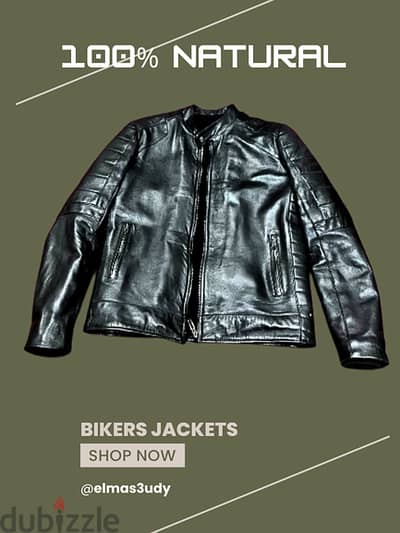 BIKERS JACKETS 100% طبيعي