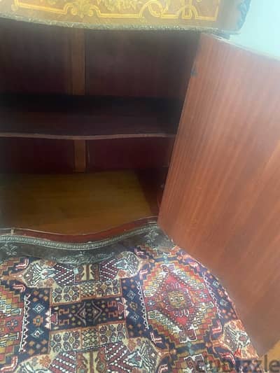 old Egyptian cabinet with marble & marquiterie excellent condition