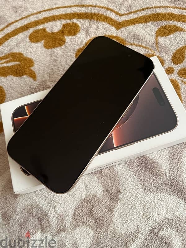 iPhone 16 pro 256GB, Desert titanium New with open box ~ ايفون 16 برو 3