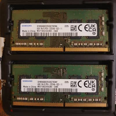 4 Samsung Laptop RAM used (2x 8 GB, 2x 4 GB) DDR4 3200 MHz