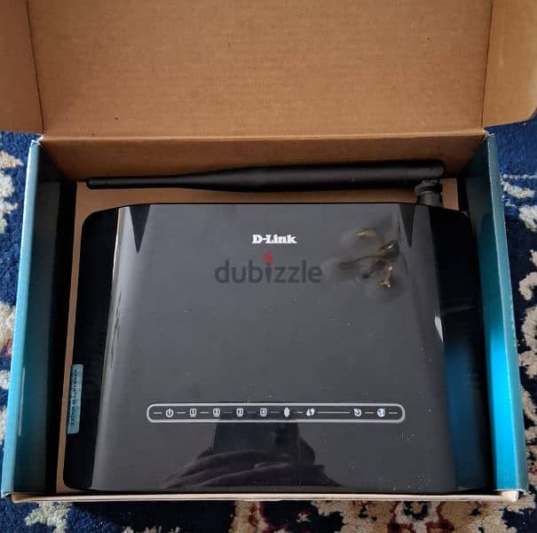 D-Link modem router ADSL2 in box, رواتر موديم في علبته الاصليه 1