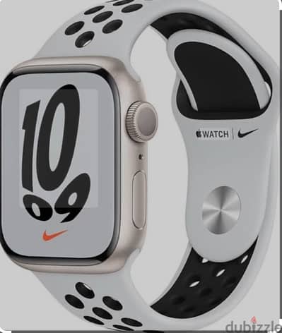 Apple Watch Nike Series 7 GPS, 45mm Starlight Aluminum Case PureNike