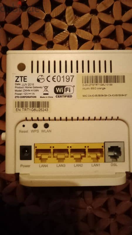 ZTE Orange Router DSL H108N 1