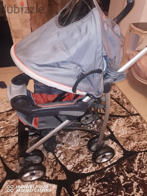 chico trevi stroller orange & soft &dream bby carrier& blue bby walker 8