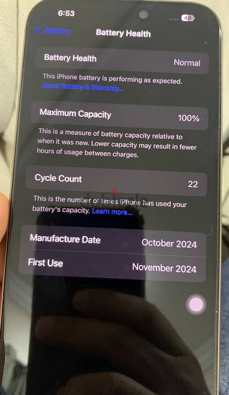 iPhone 16 Pro Max 256 GB 100% battery 2