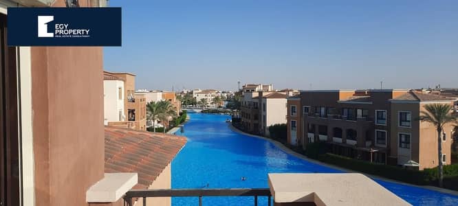 Direct To The Lagoon Chalet For Sale in Marassi North Coast Fully Furnished 3BR With The Lowest Price