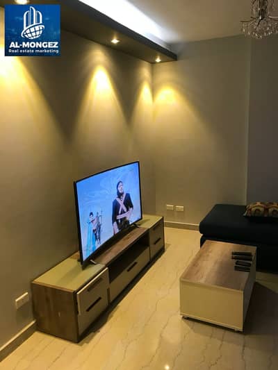 Furnished ground floor apartment (75m) in front of the old market, steps away from malls and all services. "Super lux" Rehab-First Settlement-New Cairo