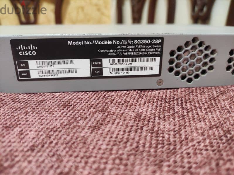 Cisco SG350-28 Port Gigabit PoE Managed Switch 2