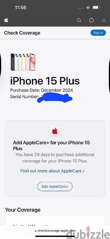 Apple iPhone 15 plus used for 3 weeks only 8