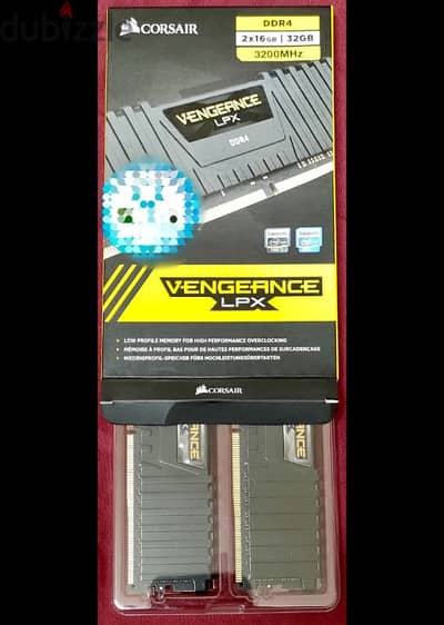 Corsair Vengeance 32gb (2×16gb) 3200HZ DDR4، Heatsink