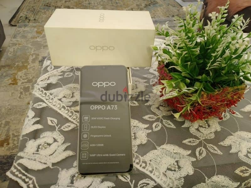 oppo a73 128 SD ram 6+5 7