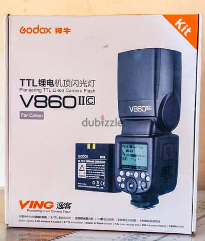 Flash Godox v860ii for canon cameras فلاش جودوكس