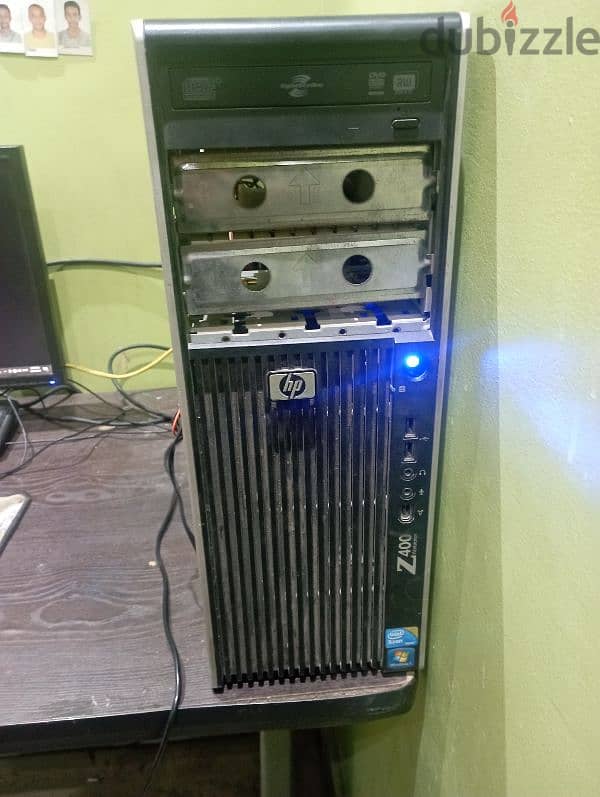 كيسه hp z400 مع أضافه كرت شاشه rx470 1