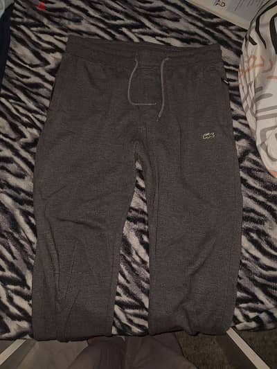 lacoste dark grey sweatpants