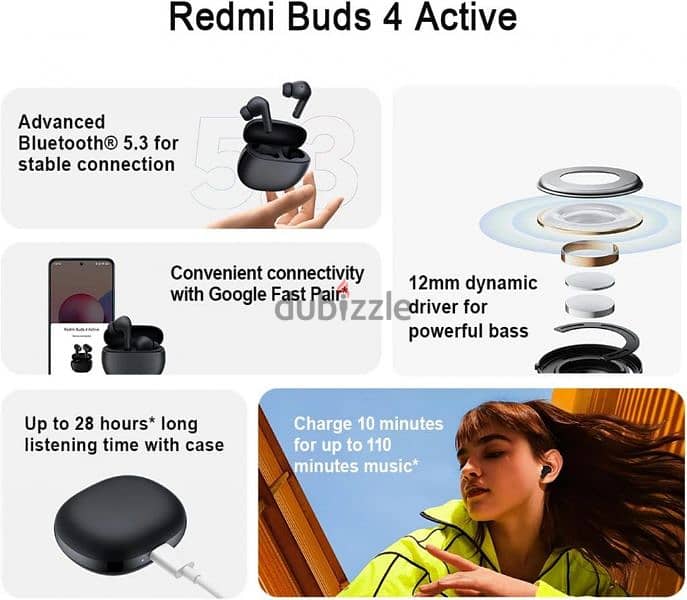 Xiaomi Redmi Buds 4 Active "Black" 4