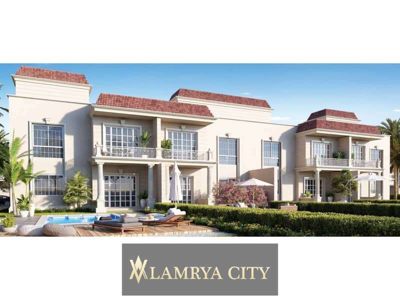 Townhouse 392 m for sale in Zahya New Mansoura directly on the sea with a 5% down payment. 0