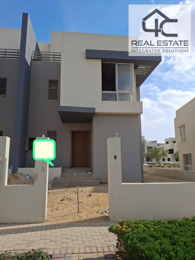 Town house classic design  215 m core and shell  for sale with down payment and instalment in hyde park compound delivery 2026 0