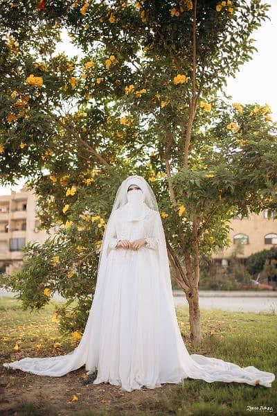 wedding dress with flower and crown 5