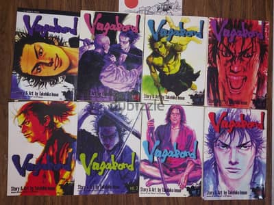 vagabond manga comic (black and white) volumes 1-8