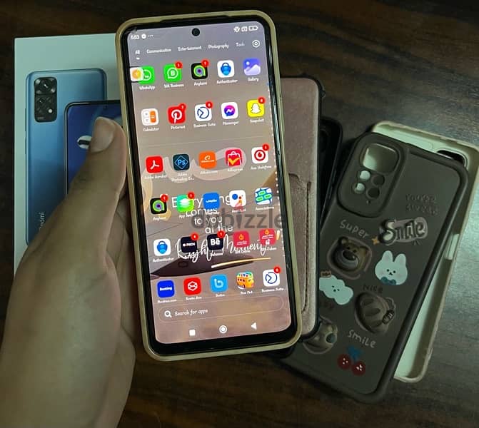 موبايل ريدمي نوت 11s للبيع حالة ممتازة بالكرتونه Redmi note 11s 0