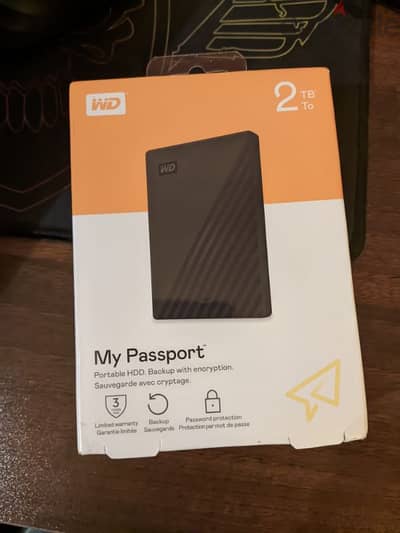 WD 2TB My Passport External Hard New - هارد خارجي ويسترن ديجتال متبرشم