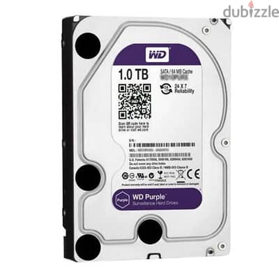 Western Digital Purple 1TB 3.5 inch هارد درايف ويسترن ديجيتال بنفسجي