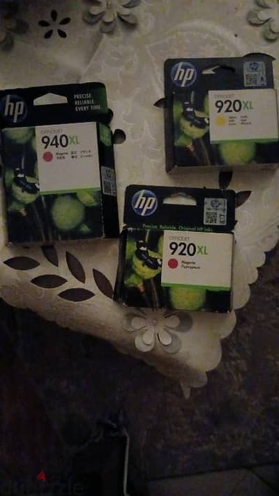 خرطوش hp 920 xl احمر واصفر وازرق