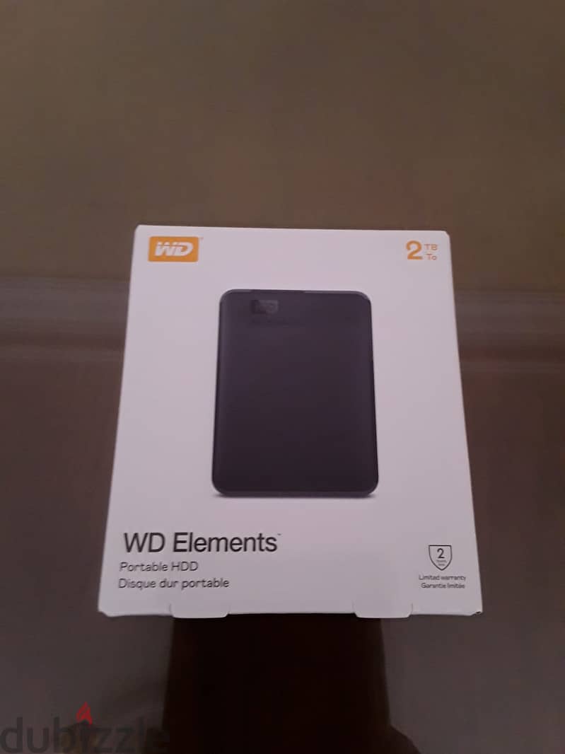 WD Western Digital Elements External Portable HDD 2TB, USB 3.0 1