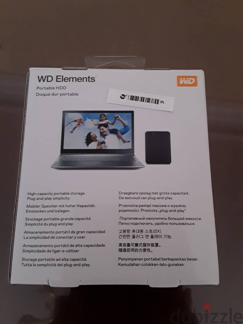 WD Western Digital Elements External Portable HDD 2TB, USB 3.0 2