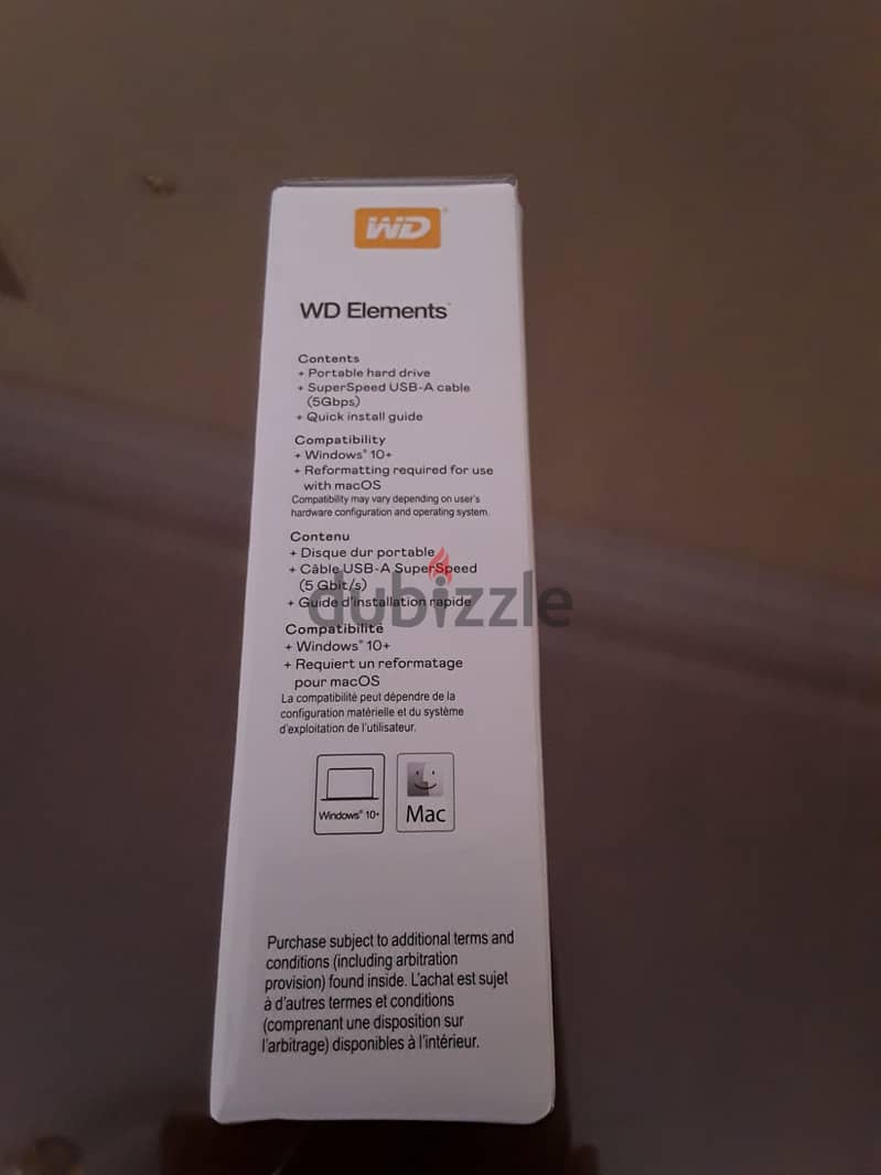 WD Western Digital Elements External Portable HDD 2TB, USB 3.0 3