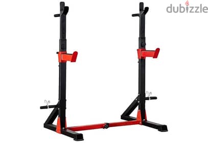 Adjustable squat bar rack