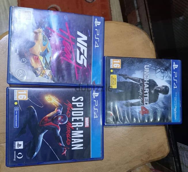 Uncharted 4 / NFS heat / Spider man miles 1