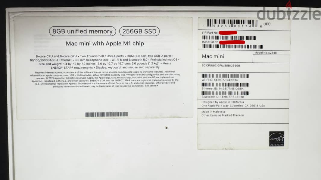 "Mac Mini M1 2020 بحالة ممتازة - 8GB RAM / 256GB SSD" 1