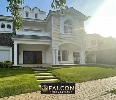 I villa for sale in Mountain View 1 Compound, New Cairo, with a 20% down payment and installments over 7 years without interest.