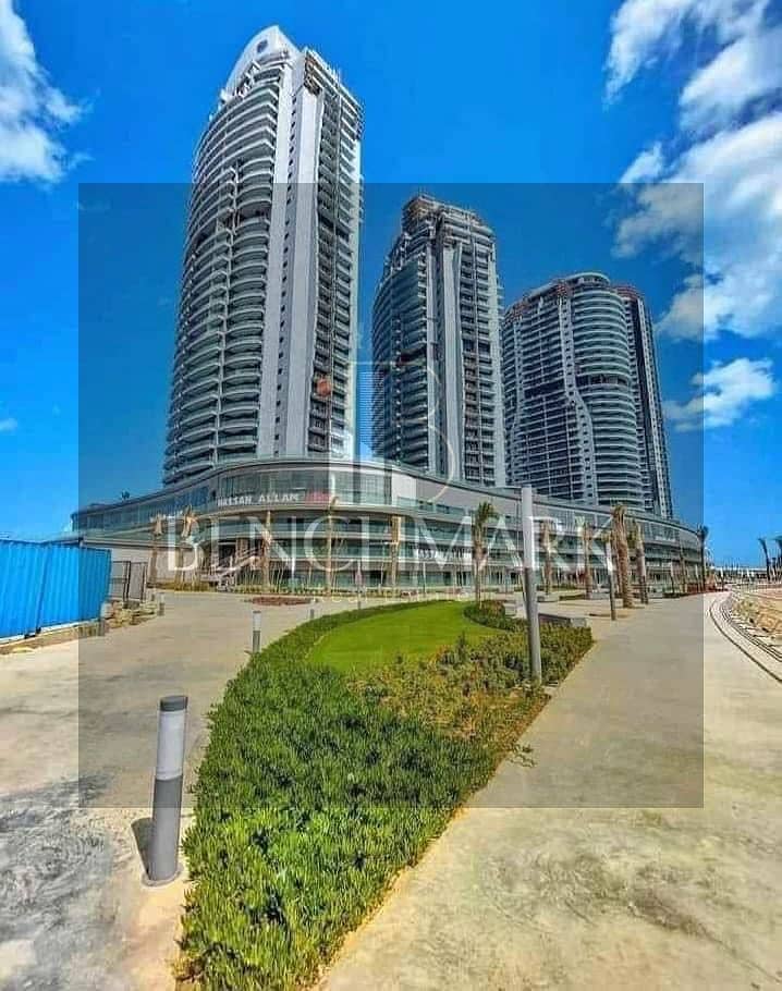 Apartment for sale 216 m immediate delivery finished in the Latin City El Alamein North Coast double view of the lagoon and towers 0