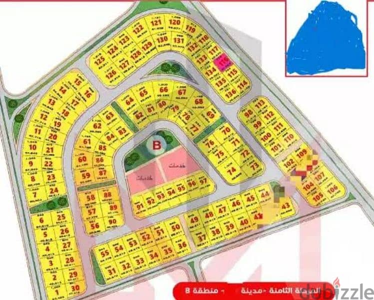 قطعة أرض 945 م بيت وطن جامعة بدر منطقة B تاني نمرة من الرئيسي 0