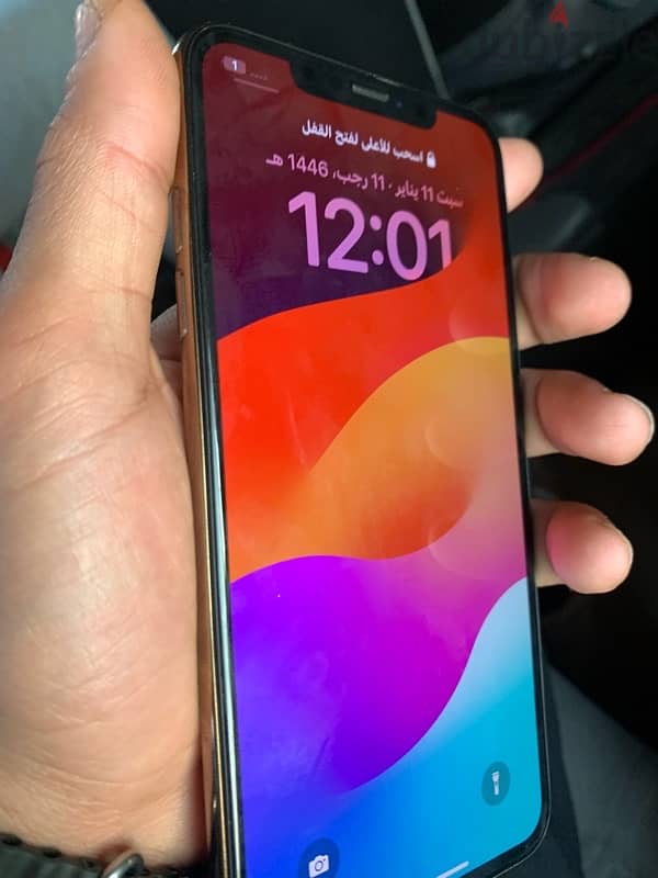 ايفون اكس ماكس بطاريه 79 خطين مساحة 256 1