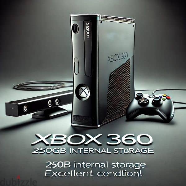 Xbox 360x with kinetic sensor camera 0